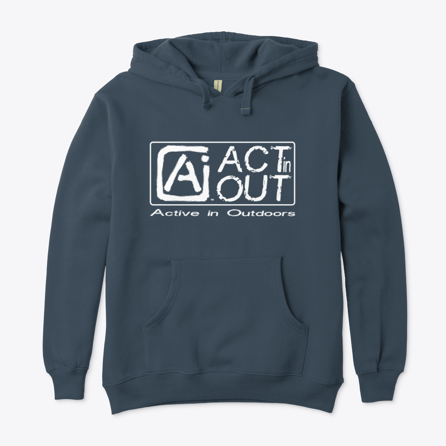 ActinOut White print box logo sweatshirt